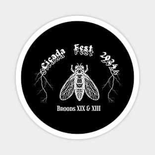 Entomology Cicada Fest 2024 Broods XIX XIII Cicada Lover Magnet